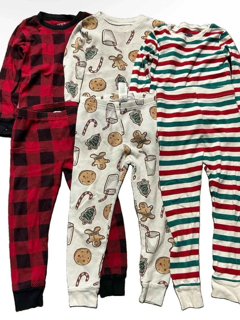 Toddler Holiday Christmas Matching Pajama Sets Buffalo Plaid Stripes Size 3T